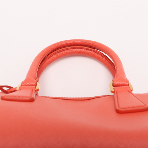 Prada Lux Saffiano Handbag Leather Orange - Picture 6 of 8